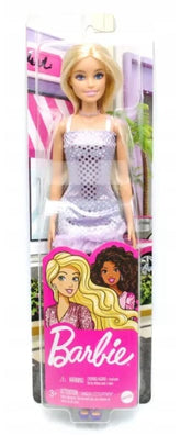 Barbie Glitz Blonde Hair Doll (Lavender Metallic Mini Dress) for Kids Ages 3+